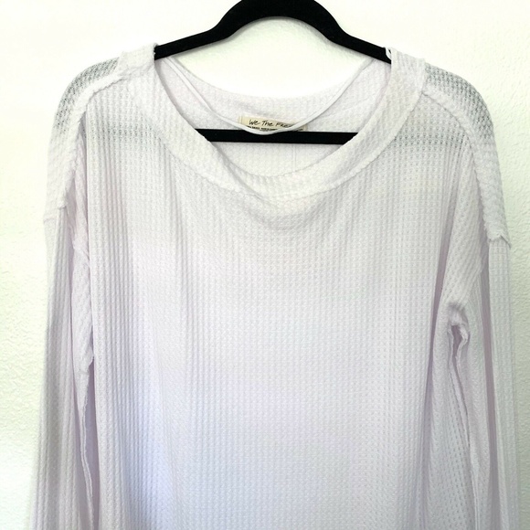 Free People White North Shore Thermal Top Tunic - Picture 4 of 8